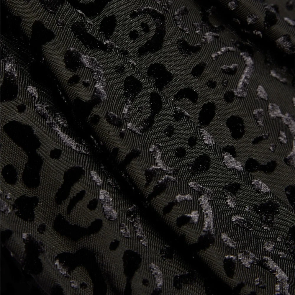 Good American The Wilder One Black Leopard Print long Sleeve Bodysuit - Picture 3 of 10